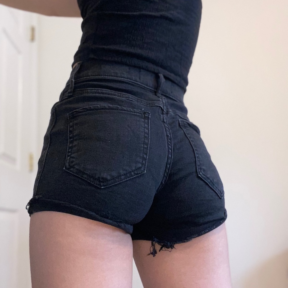 Advanced Stretch High-Rise Denim Short-Short